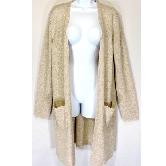 Theory Sweaters - THEORY ⚜ WOMEN'S BEIGE CASHMERE/LINEN FASHION CARDIGAN